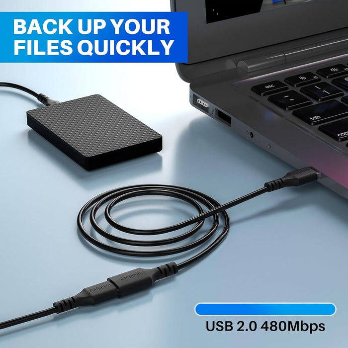 Paquete de 3 cables de extensión USB de 4 pies adaptador USB 2.0 tipo A macho/hembra - Quierox - Tienda Online