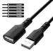 Paquete de 3 cables de extensión USB de 4 pies adaptador USB 2.0 tipo A macho/hembra - Quierox - Tienda Online