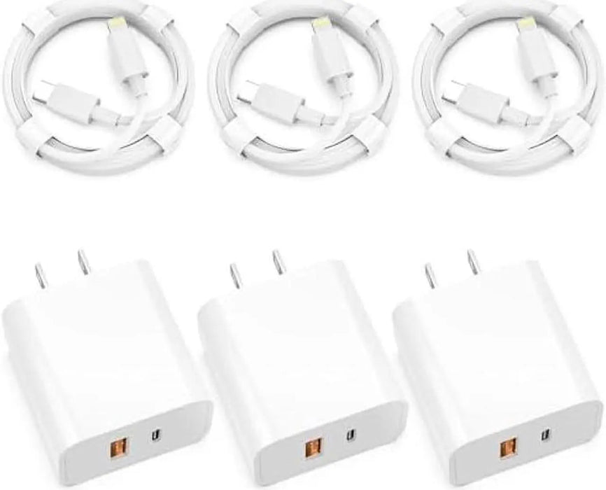 Paquete de 3 cargadores rápidos para iPhone 14, 13 y 12, con certificación MFi - Quierox - Tienda Online