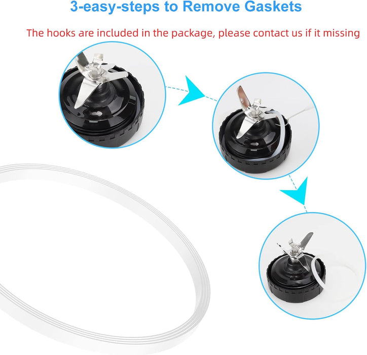 Paquete de 3 juntas de goma de repuesto, juntas tóricas blancas para Ninja Pro Blender - Quierox - Tienda Online