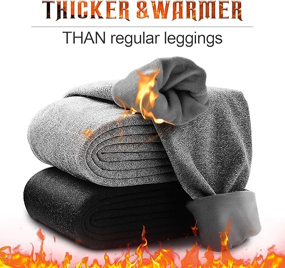 Paquete de 3 leggings con forro polar para mujer con bolsillos, pantalones de yoga cálidos - Quierox - Tienda Online