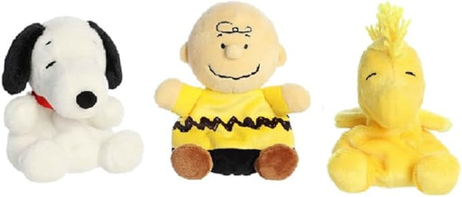 Paquete de 3 peluches Aurora Peanuts Palm Pal: Charlie Brown, Woodstock y Snoopy de 5 pulgadas - Quierox - Tienda Online