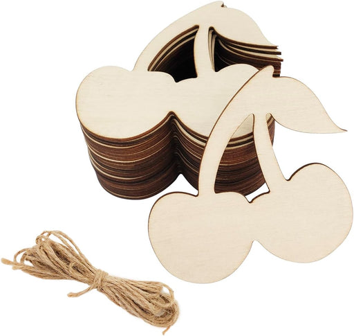 Paquete de 30 cerezas de madera de 4 pulgadas, manualidades, recortes de cerezas de madera - Quierox - Tienda Online