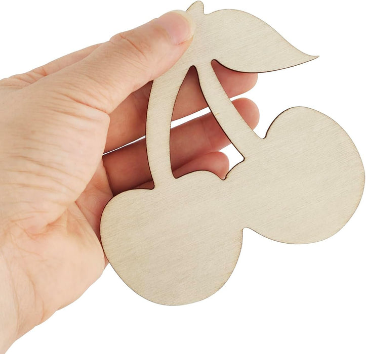 Paquete de 30 cerezas de madera de 4 pulgadas, manualidades, recortes de cerezas de madera - Quierox - Tienda Online