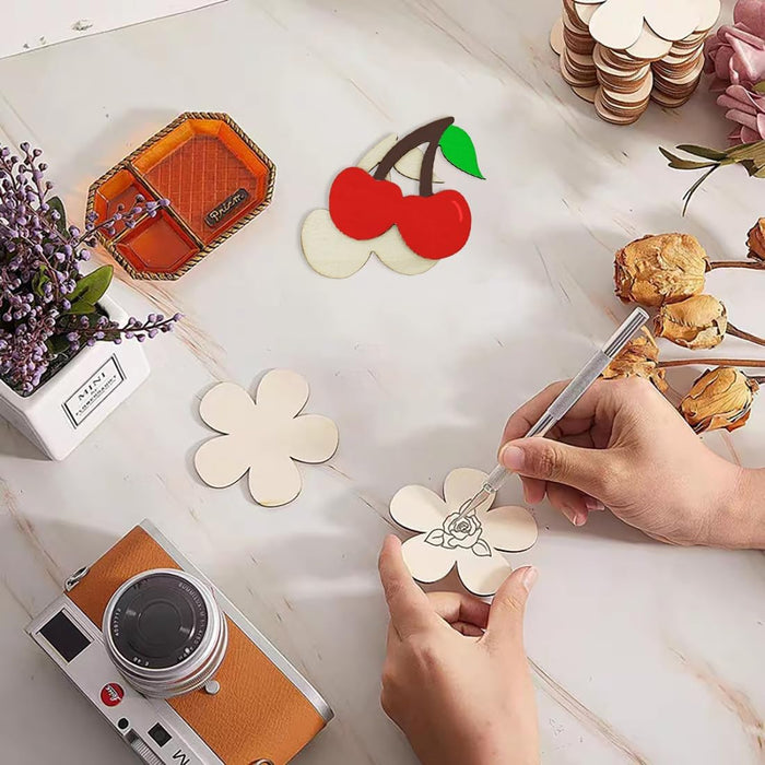 Paquete de 30 cerezas de madera de 4 pulgadas, manualidades, recortes de cerezas de madera - Quierox - Tienda Online