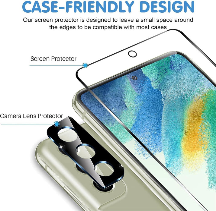 Paquete de 3+3 Protector de pantalla de vidrio para Samsung Galaxy S21 - Quierox - Tienda Online