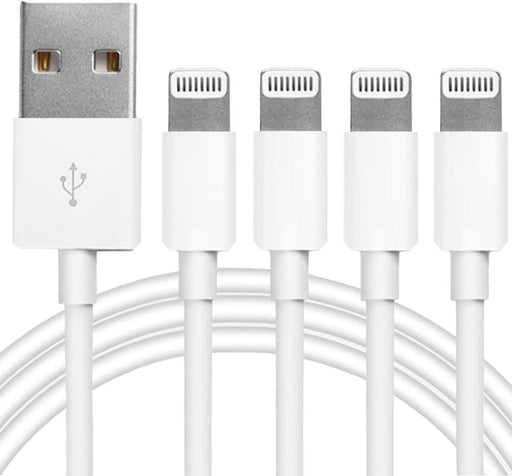 Paquete de 4 cables de carga Lightning a USB con certificación MFi de Apple - Quierox - Tienda Online
