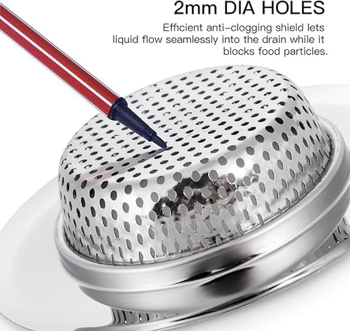 Paquete de 4 coladores de desagüe de acero inoxidable resistentes para fregadero de cocina - Quierox - Tienda Online