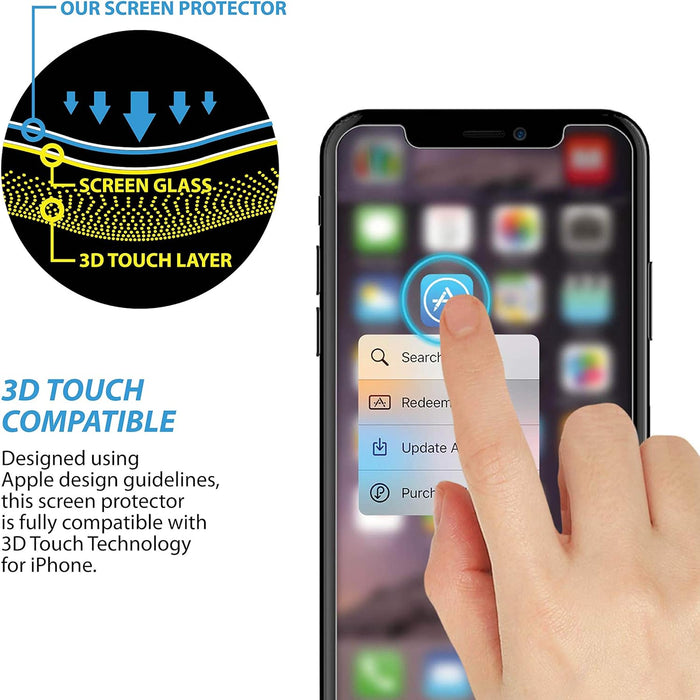 [Paquete de 4] Protector de pantalla para iPhone X, XS, 11 Pro - Quierox - Tienda Online