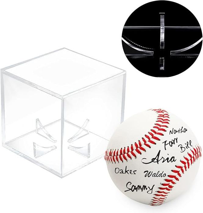 Paquete de 4 vitrinas acrílicas de béisbol – Soporte de béisbol con protección UV para exhibición - Quierox - Tienda Online