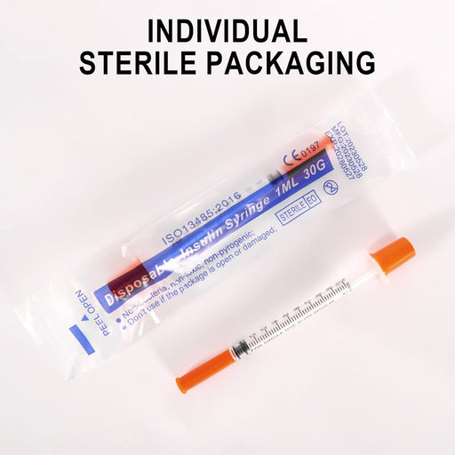 Paquete de 50 jeringas de 0.0 fl oz/cc con aguja de calibre 30 - Quierox - Tienda Online