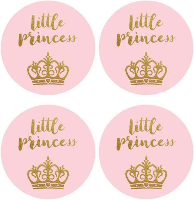 Paquete de 50 pegatinas redondas de 2 pulgadas con diseño de princesita rosa - Quierox - Tienda Online