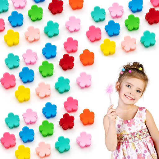 Paquete de 50 pinzas para el pelo para niños, pinzas para el pelo con flores - Quierox - Tienda Online