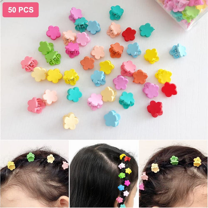 Paquete de 50 pinzas para el pelo para niños, pinzas para el pelo con flores - Quierox - Tienda Online