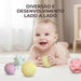 Paquete de 6 Bolas Macaron Texturizadas Oscuras para Bebé con Letras y Números - Quierox - Tienda Online