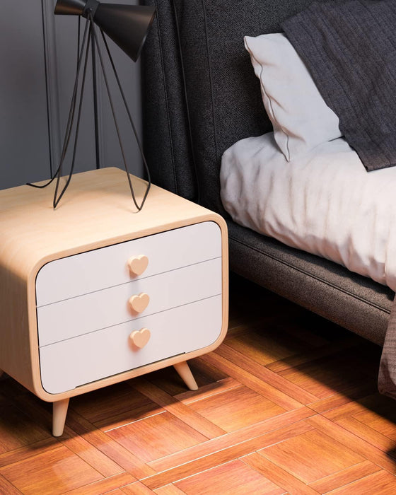 Paquete de 6 pomos de madera en forma de corazón, 1.2" de diámetro - Quierox - Tienda Online