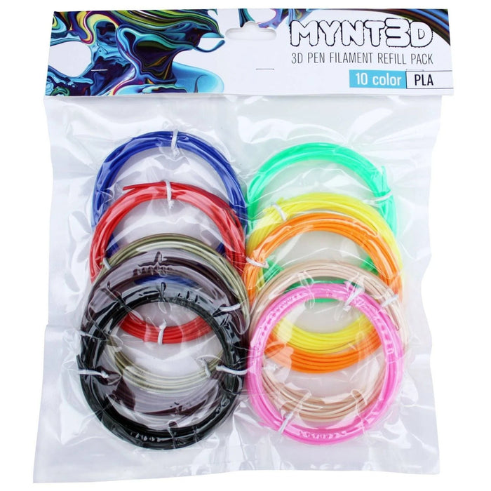 Paquete de recarga de filamento PLA (10 colores, 3 m cada uno) - Quierox - Tienda Online