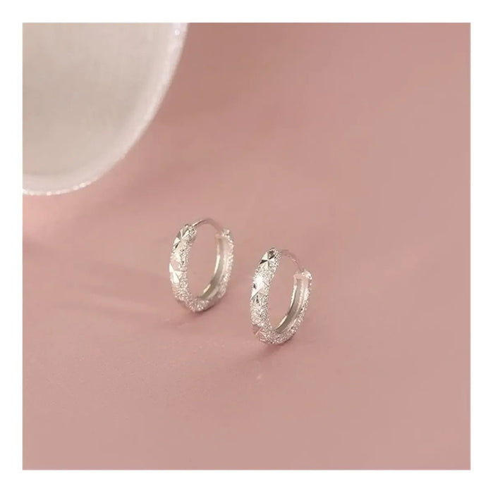 Par de aros de oreja esmerilado para mujer - Quierox - Tienda Online