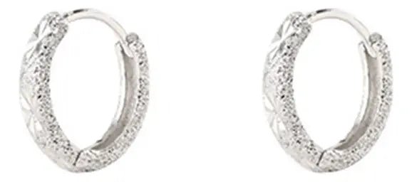 Par de aros de oreja esmerilado para mujer - Quierox - Tienda Online