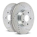 Par de discos de freno PowerStop Evolution Performance perforados, ranurados y cromados, 348 mm - Quierox - Tienda Online