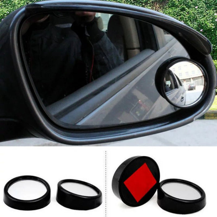 Par de Espejo retrovisor de cristal HD Infinity para coche, pequeño, redondo - Quierox - Tienda Online