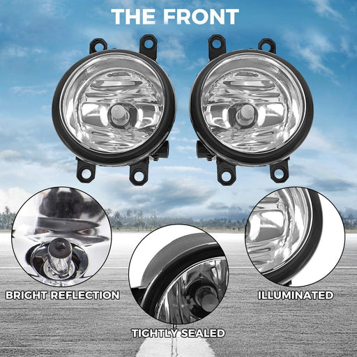 Par de faros antiniebla ECOTRIC compatibles con Toyota Corolla/Venza/Camry/Rav4/Prius/Highlander 2006 - 2013 - Quierox - Tienda Online