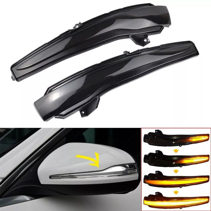 Par de luces de espejo lateral con señal de giro dinámica LED para Mercedes Benz W205 X253 W213 W222 - Quierox - Tienda Online
