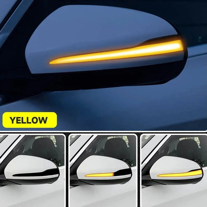 Par de luces de espejo lateral con señal de giro dinámica LED para Mercedes Benz W205 X253 W213 W222 - Quierox - Tienda Online