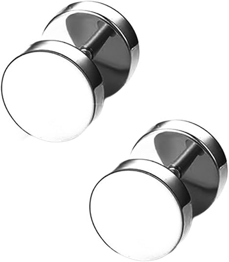 Par De Pendientes De Acero Inoxidable Negro, Estilo Gótico Hip Hop Punk,de 6mm - Quierox - Tienda Online