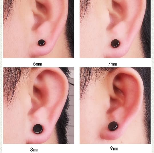 Par De Pendientes De Acero Inoxidable Negro, Estilo Gótico Hip Hop Punk,de 6mm - Quierox - Tienda Online