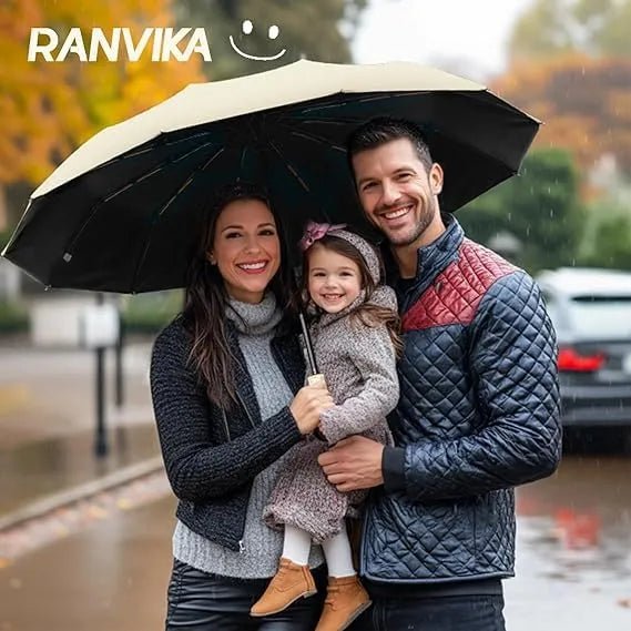 Paragua de viaje plegable, resistente al viento, apertura y cierre automático, ligero y portátil - Quierox - Tienda Online