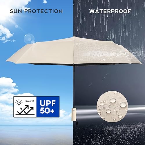 Paragua de viaje plegable, resistente al viento, apertura y cierre automático, ligero y portátil - Quierox - Tienda Online