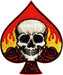 Parche bordado para planchar, cara de calavera roja - Quierox - Tienda Online