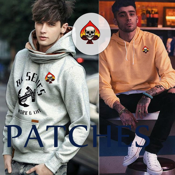 Parche bordado para planchar, cara de calavera roja - Quierox - Tienda Online