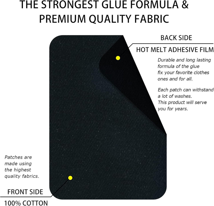 Parches de reparación de tela de calidad premium para planchado en la ropa, interior y exterior - Quierox - Tienda Online