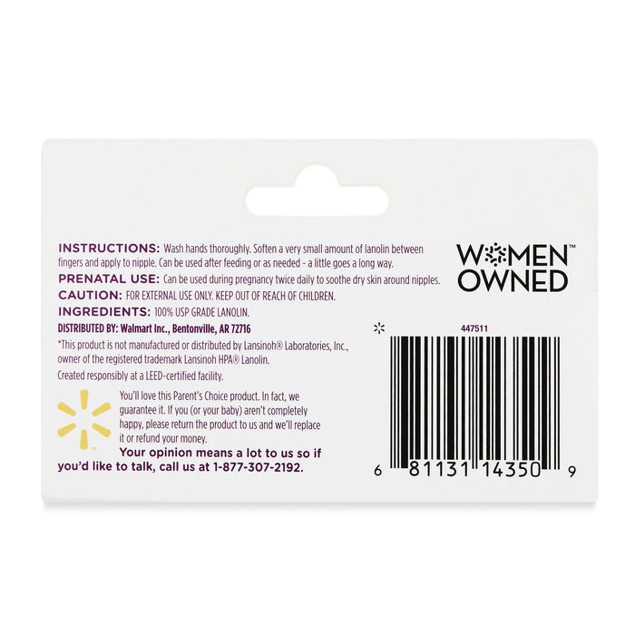 Parent's Choice Bálsamo para Pezón de Lanolina para Madres , 1.41 oz - Quierox - Tienda Online