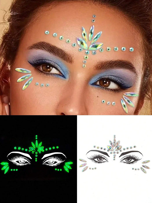 Party Joy Juego De 2 Piezas De Gemas Faciales En 3d Para Festivales - Quierox - Tienda Online