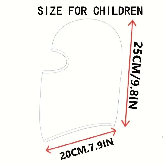 Pasamontañas de nieve a prueba de viento para niños cubierta de cara completa de poliéster al 100% - Quierox - Tienda Online