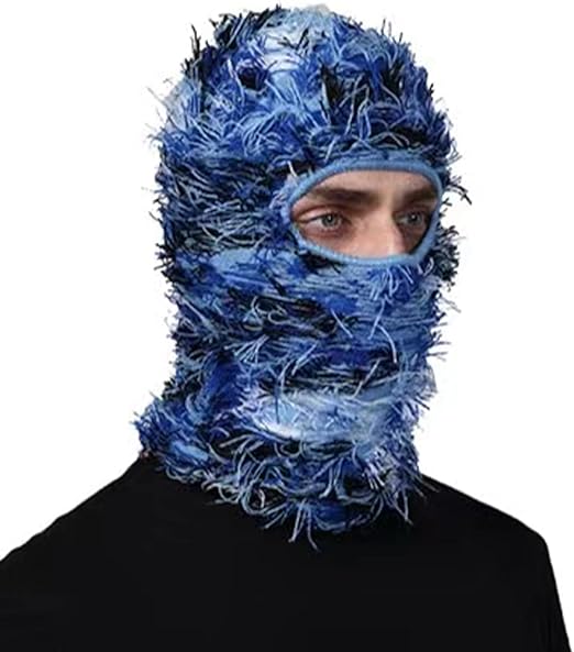 Pasamontañas envejecidos de un solo agujero de punto de cara completa - Quierox - Tienda Online