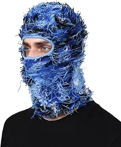 Pasamontañas envejecidos de un solo agujero de punto de cara completa - Quierox - Tienda Online