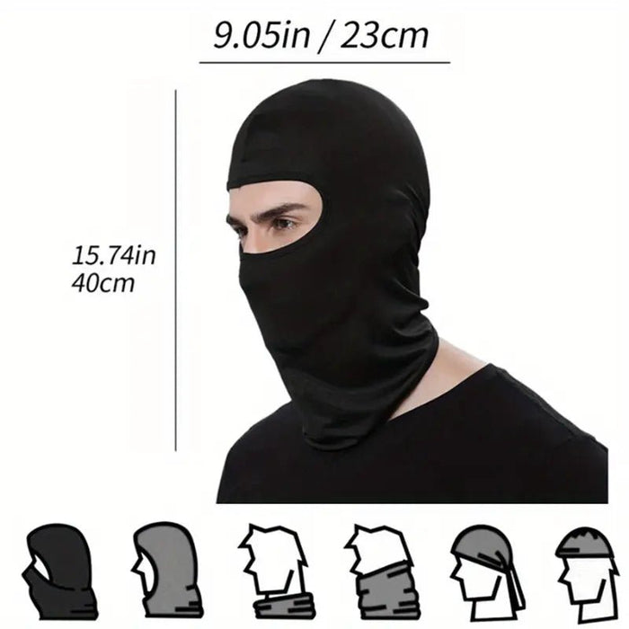 Pasamontañas Ninja negro, transpirable y resistente al viento, para ciclismo, de tela suave - Quierox - Tienda Online