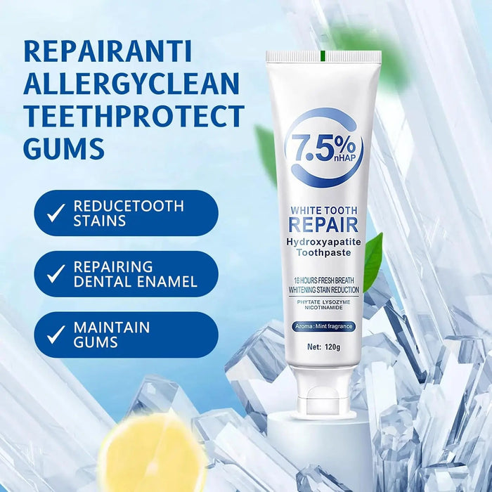 Pasta de dientes de hidroxapatita para protección del esmalte, fortalecimiento dental - Quierox - Tienda Online