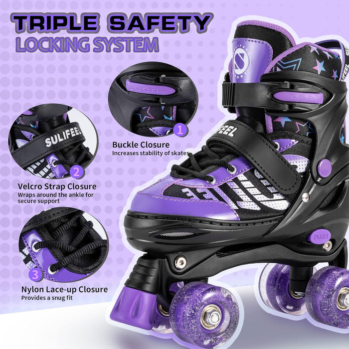 Patines SULIFEEL con letras ajustables para niños y niñas, para principiantes - Quierox - Tienda Online