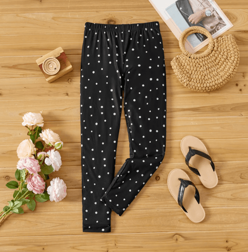 PatPat mallas elásticas de tela ecológica para niña, Leggings con estampado de lunares - Quierox - Tienda Online
