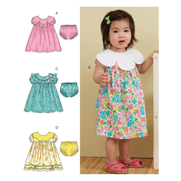 Patrón de costura Butterick B6903 Vestido y braguitas para bebé - Quierox - Tienda Online