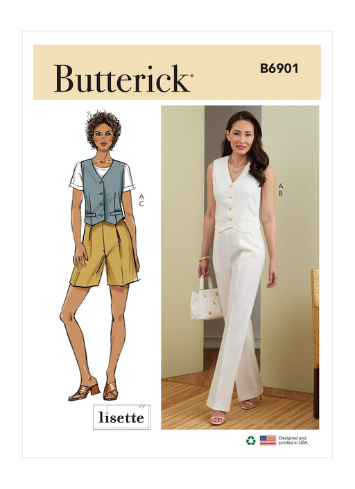 Patrón de costura Butterick para chaleco, pantalones y pantalones cortos - Quierox - Tienda Online