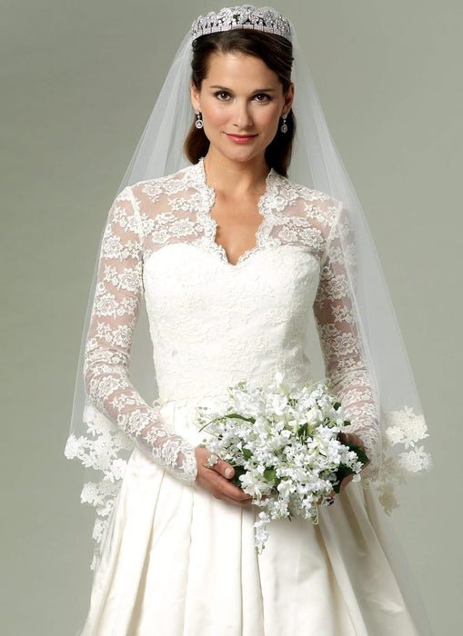 Patrón de costura Butterick para vestido de novia con encaje y cola - Quierox - Tienda Online