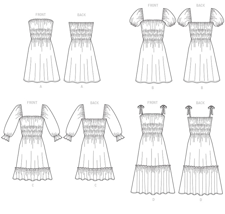 Patrón de costura de McCall para vestidos para adolescentes - Quierox - Tienda Online