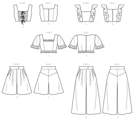 Patrón de costura McCall para blusas, pantalones cortos y pantalones - Quierox - Tienda Online