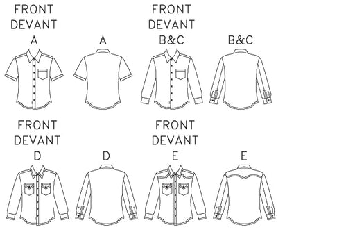 Patrón de costura McCall's para camisas abotonadas de hombre - Quierox - Tienda Online